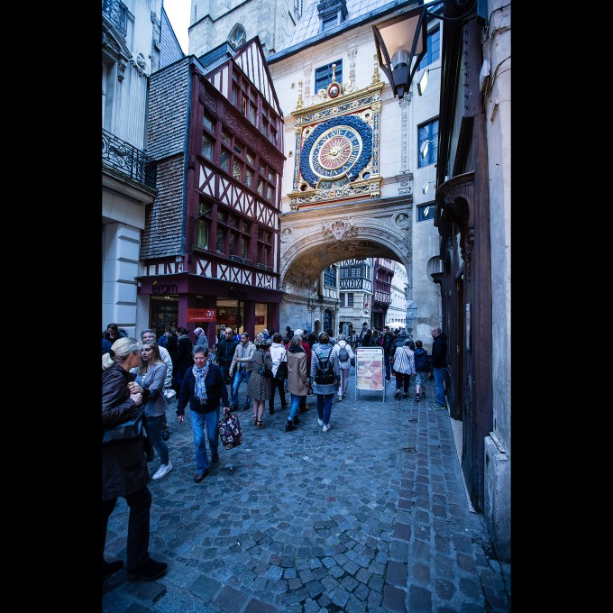 Rouen - Der große Uhrenturm (Le Gros Horloge)